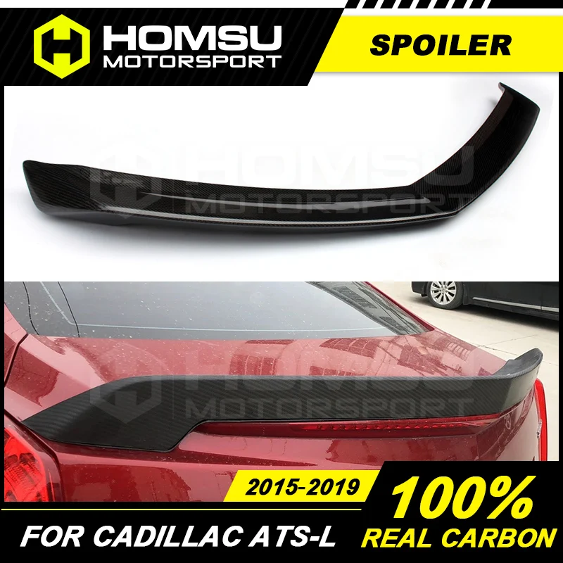 Vst Stijl Carbon Spoiler Voor Cadillac ATS-L Spoiler Carbon Fiber Rear Vleugels Auto Styling 2015-2019