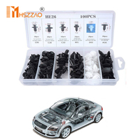100 Pcs Universal Mixed Auto Fastener Car Bumper Clips Retainer Car Fastener Rivet Door Panel Liner For All Car