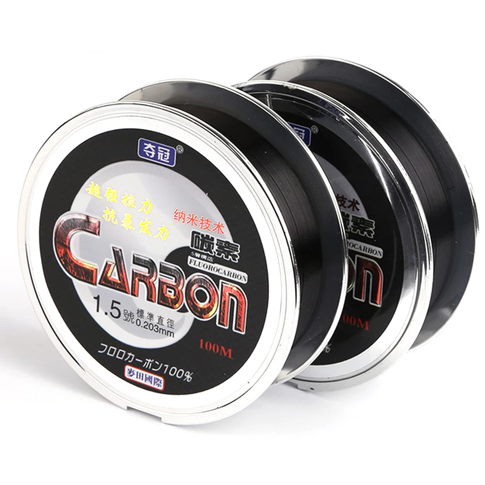 100M Black Nylon Fishing Line Super Strong carbon Monofilament Fishing Leader Line Wear-resistant Saltwater Carp Fishing Line