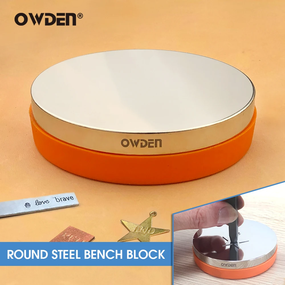 OWDEN metalowy stalowy blok stołowy do narzędzia do tłoczenia biżuterii (bez odbicie)