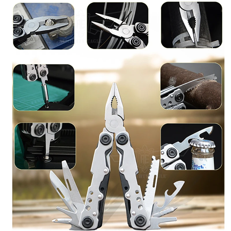 Multi Tool Folding Pliers EDC Hand tool Wire Stripper with Knife Screwdriver Mini tools Camping equipment Survival Outdoor