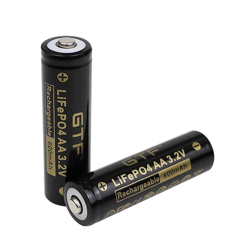 3.2V LiFePO4 battery AA 14500 rechargeable battery 600mAh lithium battery for Camera and Solar led lights