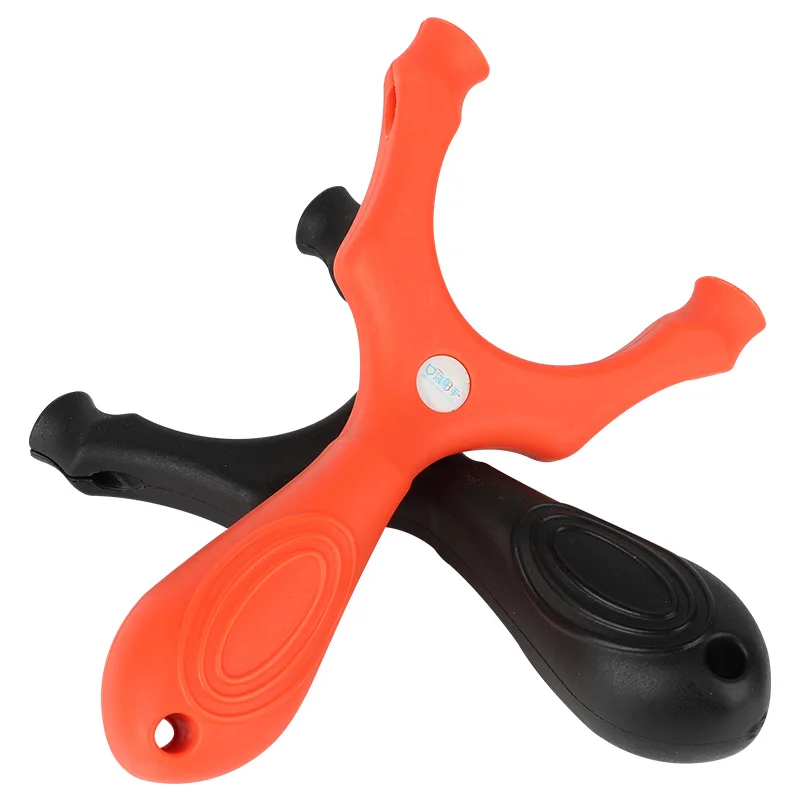 High Precision Slingshot Powerful Black &orange Color Slingshot Catapult with Rubber Band Outdoor Archery Bow Shooting