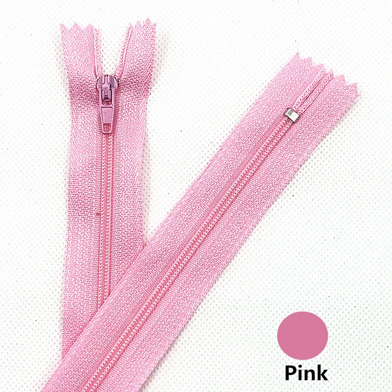 

10pcs 4Inch-24inch(10cm-60Cm)Pink Nylon Coil Zippers for Tailor Sewing Crafts Nylon Zippers Bulk