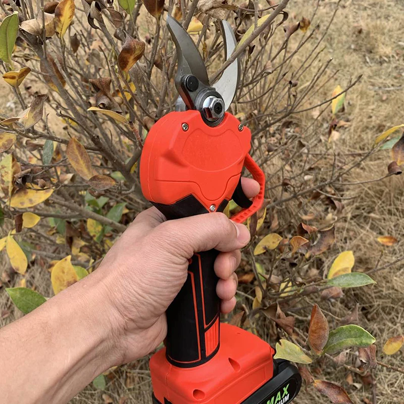 2.5cm Pruning Cutting Shears Grafting Shears Garden Cutter Electric Wireless Rechargeable Lithium Tree Pruning Shears