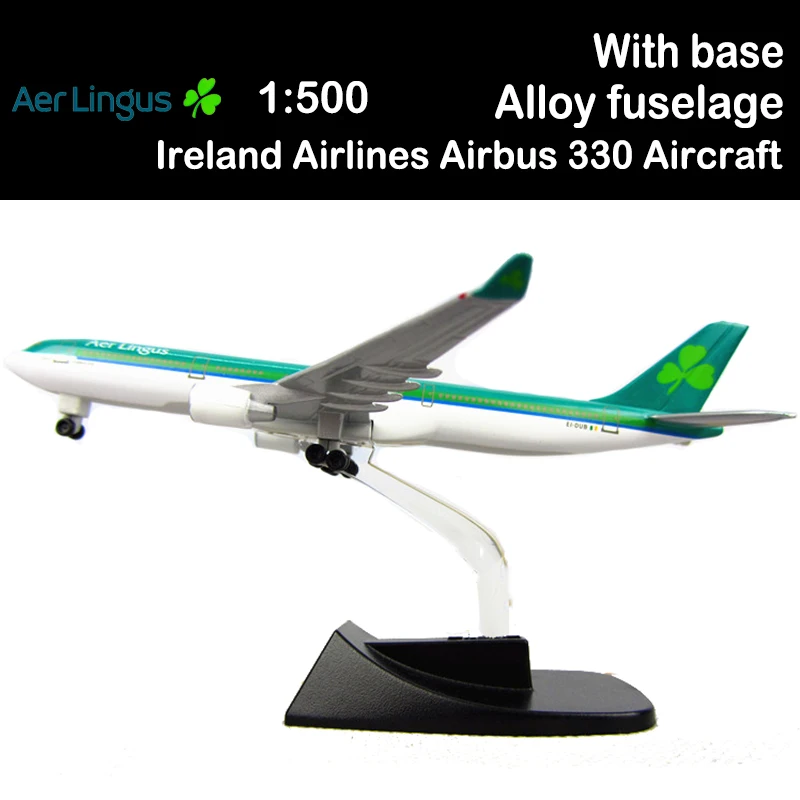 13CM Airplane Model Toys Ireland Airlines  330 Aircraft Diecast Plastic Alloy Plane Gift Kids Airliner Souvenir Display