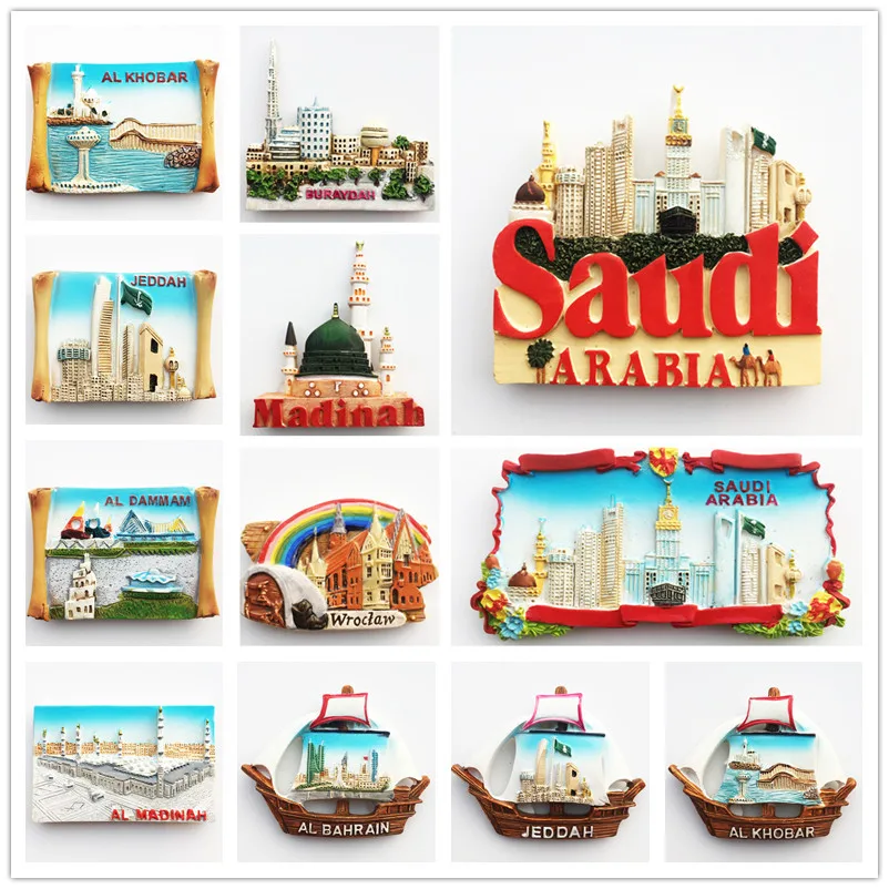 

Asia Saudi Arabia Tourist Souvenir Crafts Refrigerator Magnets Fridge Magnet Tourist Souvenirs Magnetic Stickers