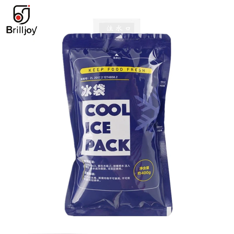 Sac de Glace Multifonctionnel Réutilisable, Mise à Niveau, Boîte à Déjeuner, Boîtes Alisens, Glacière PE, Injection d\'Eau, Paquets de Glace