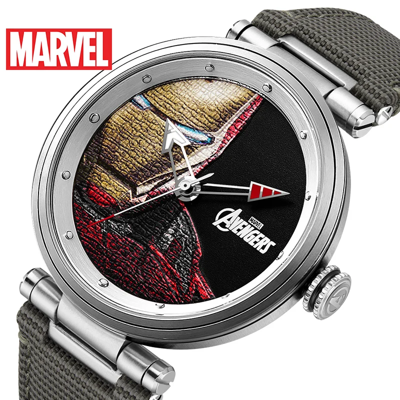 Marvel For Mens Watches Original Avengers Iron Man Casual Japan Quartz Steel Wristwatches Sapphire Crystal New Male Reloj Hombre