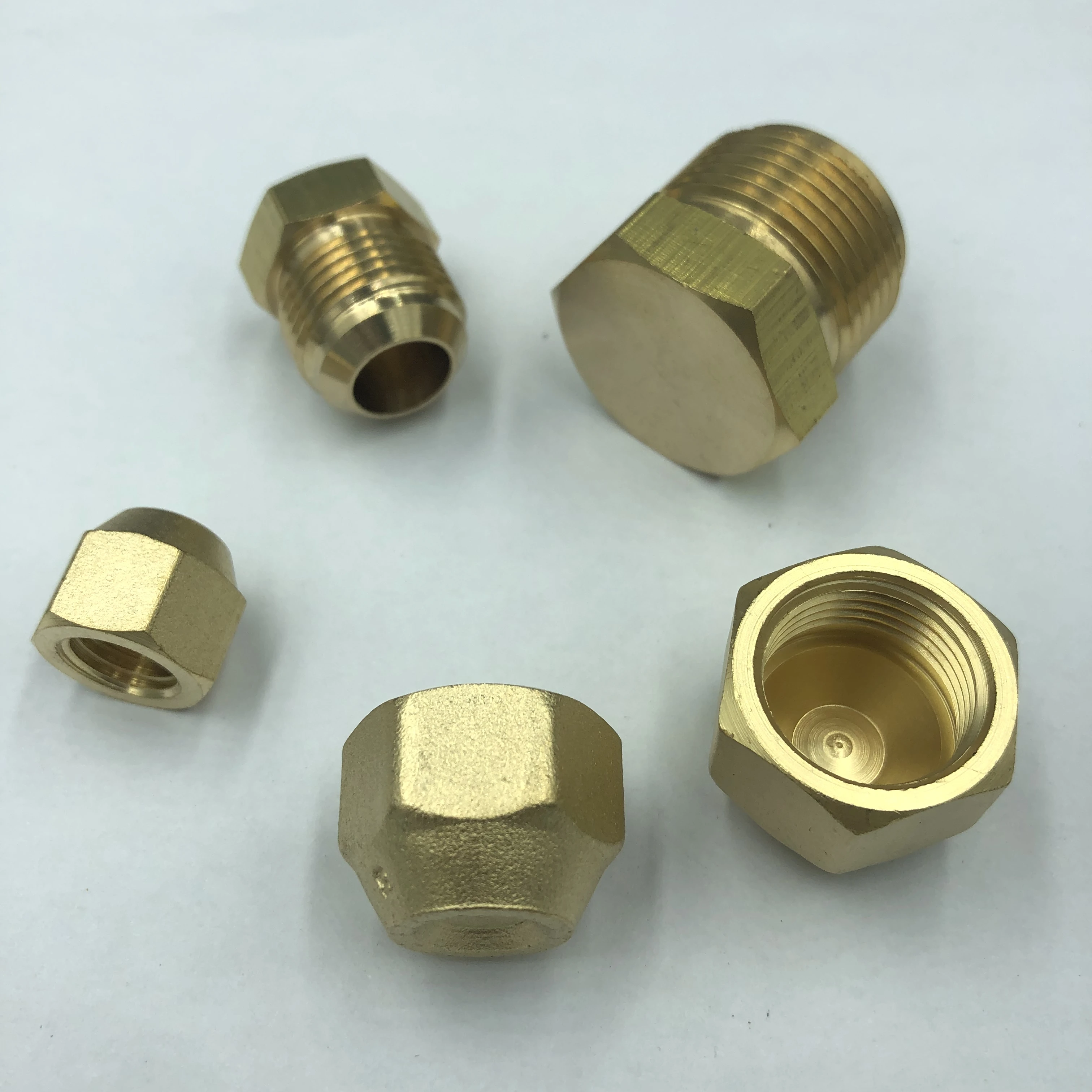 45 Degree Flare Fit Pipe Fittign End Cap Plug Female Male 1/4\