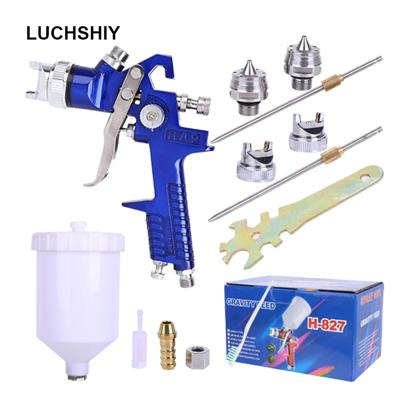 

1.4/1.7/2.0mm Paint Spray Gun Separator Adjust Air Pressure Regulator Gauge Pneumatic Spray Gun Power Tools Kit Airbrush For Car