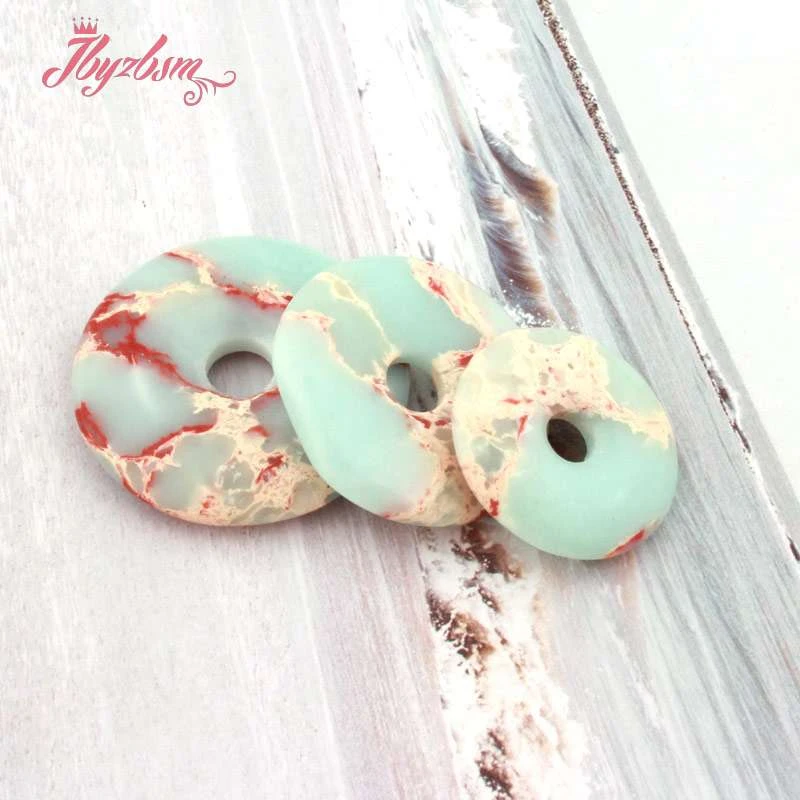 25,30,35mm Ring Donut Round Stone Beads Shoushan Stone Pendant For DIY Necklace Jewelry Making 1 Pcs,Wholesale Free Shipping