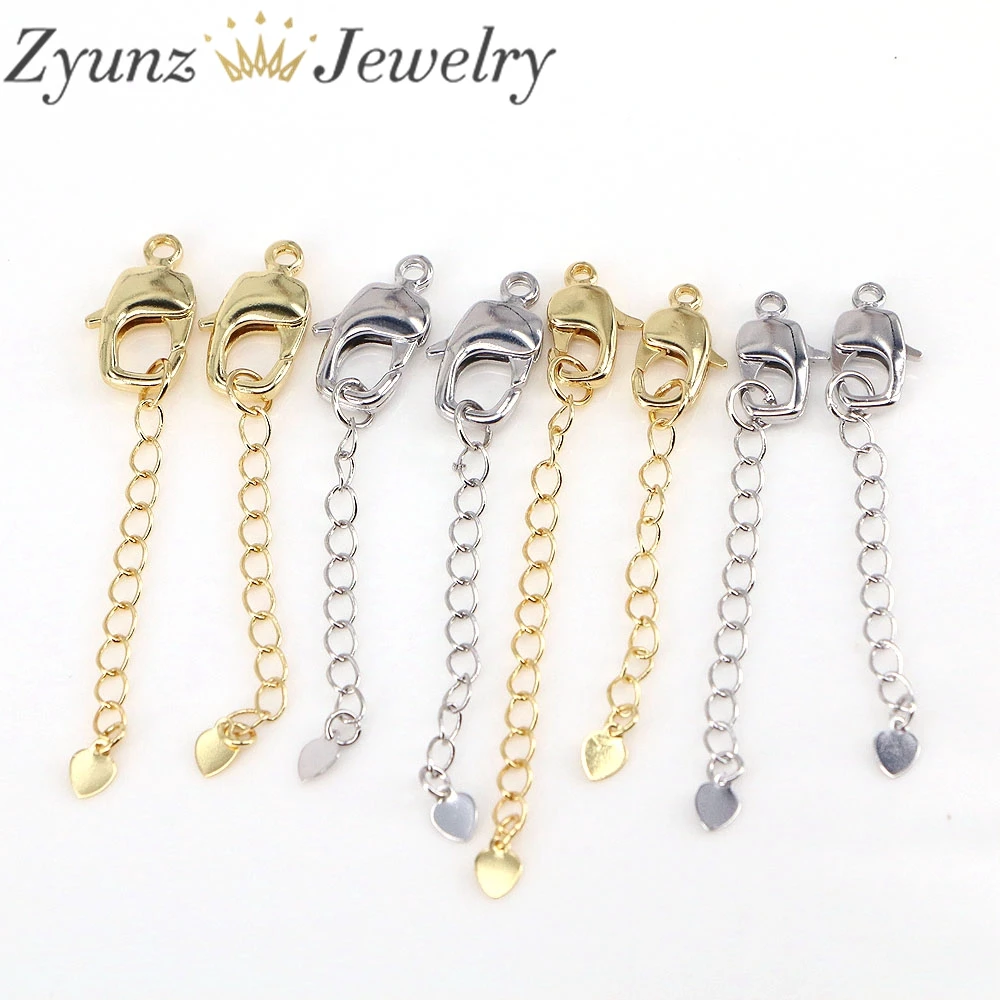 20PCS, 70mm Extended Extension Tail Chain Lobster Clasps Connector For DIY Jewelry Making Findings Bracelet Necklace