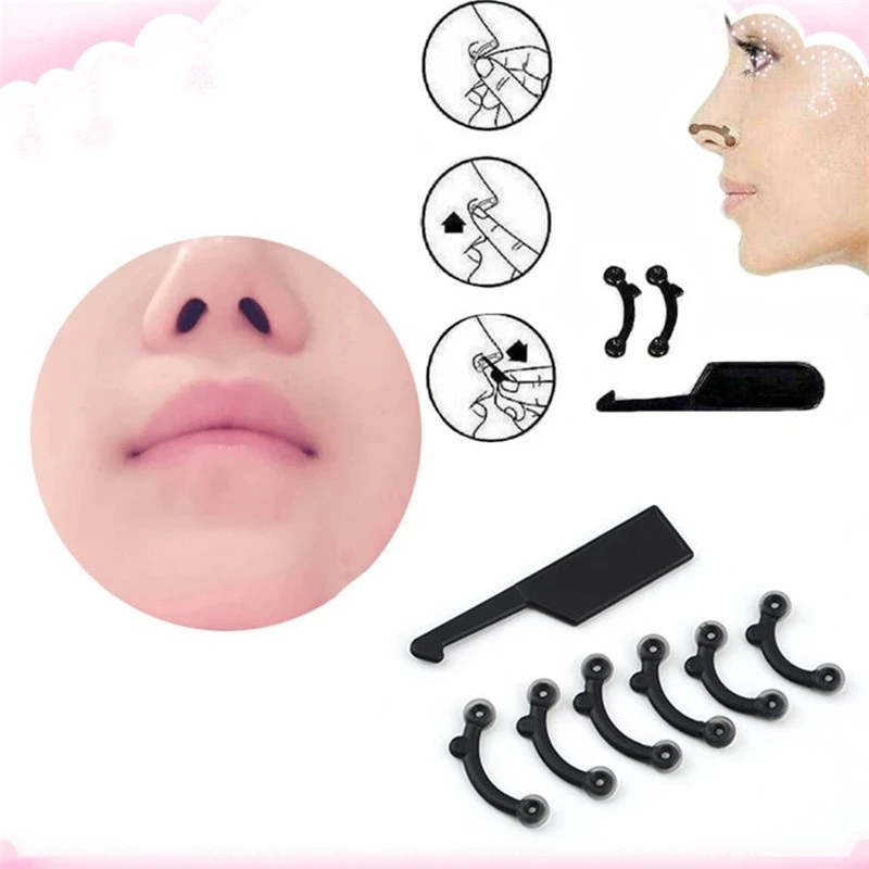 Nose Curler With 6 Sizes, Lift, Bridge, Massage Tool, Painless, Nose, Clip Curler, Female, Girl, Hot Massager