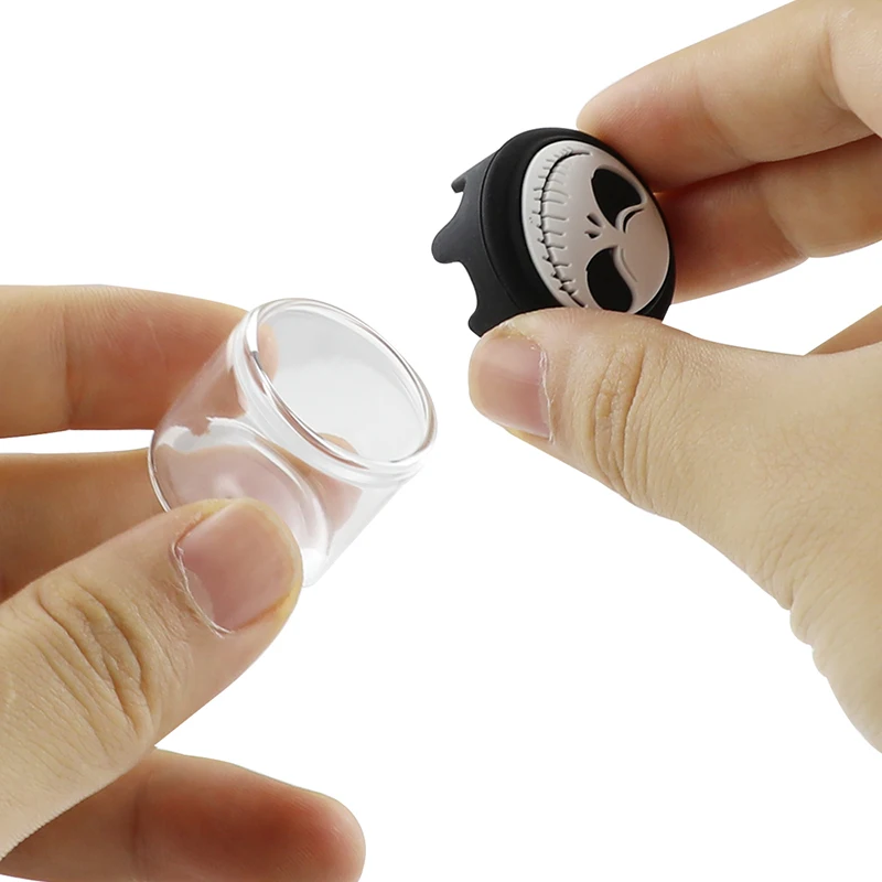 Novel 3Pcs 6ml Silicone Glass Container for Mini Concentrate Jars Storage