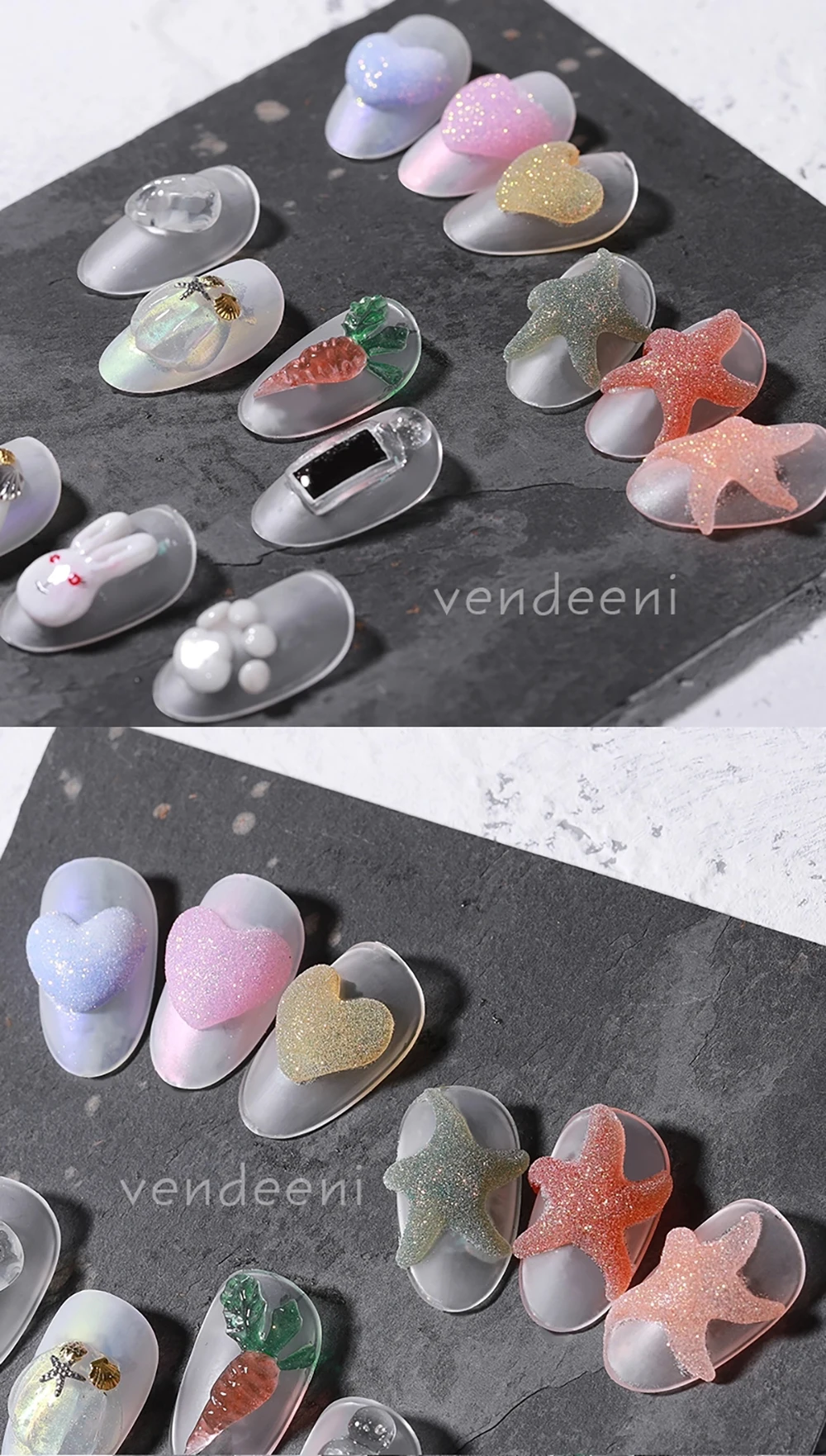 Vendeeni 3D-Modellierung Stereoskopisch Geschnitzter Gel-Nagellack Weiß/Transparent DIY Nagelkunst Skulptur Gel-Lack Nicht Klebend Weiches Festes Gel 15g – Detail 3