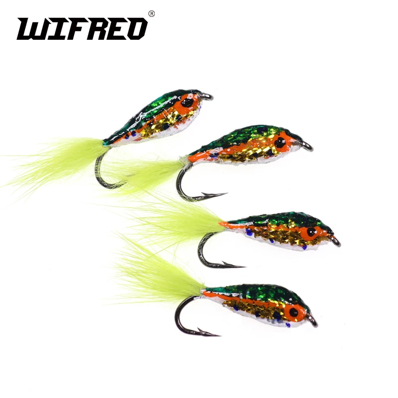 

Wifreo 4PCS #10 Epoxy Minnow Fly Bait Fish Lure Wobbler Spoons for Trout Bass Bluegill Pike Fishing