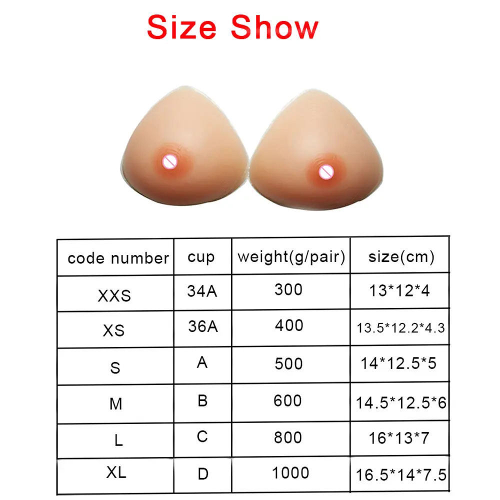 Silicone Breast Transvestite Forms Fake chest Mastectomy Artifical Fake Boobs Prosthesis for Postoperative Crossdresser