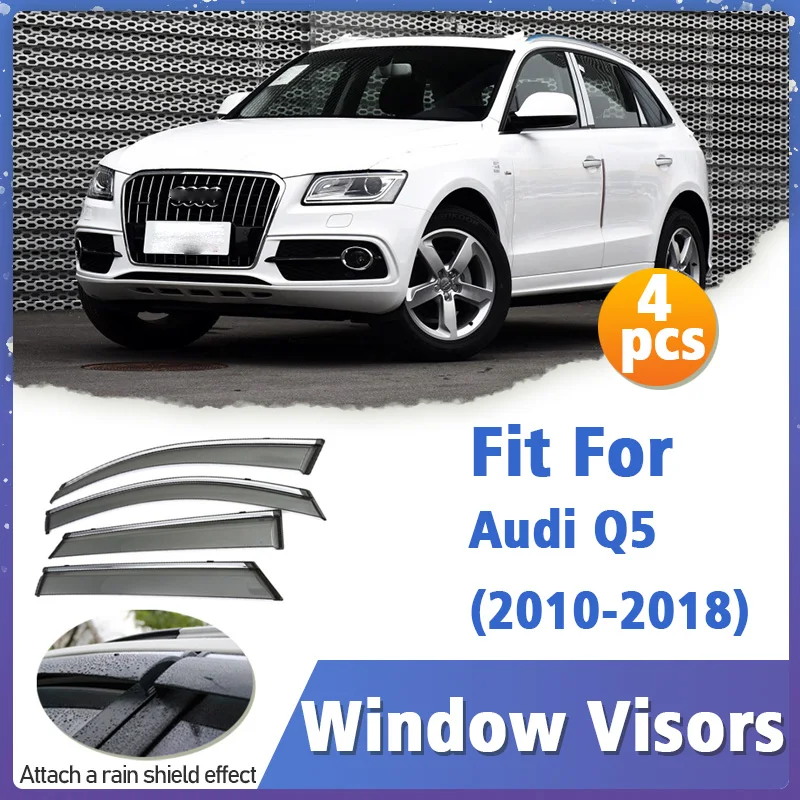 

Window Visors Guard for Audi Q5 2010-2018 Visor Vent Cover Trim Awnings Shelters Protection Guard Deflector Rain Rhield 4pcs