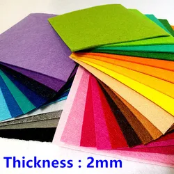 30*30cm 2mm Thick Fabric Handmade Felt Coloful Nonwoven Polyester Flowers Cloth For DIY Dolls Crafts Needlework Sewing Materials