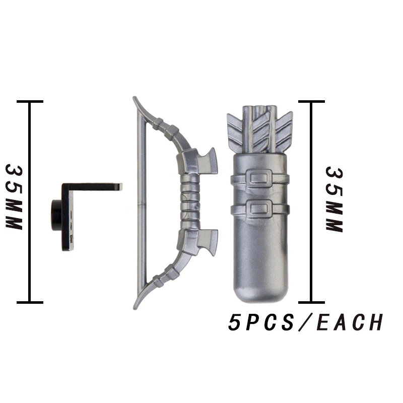 Koruit Uruk-hai Weapons For 4cm Archer Crossbow MOC Building Blocks Brick Accessories Mini Toys Figures For Children image 3