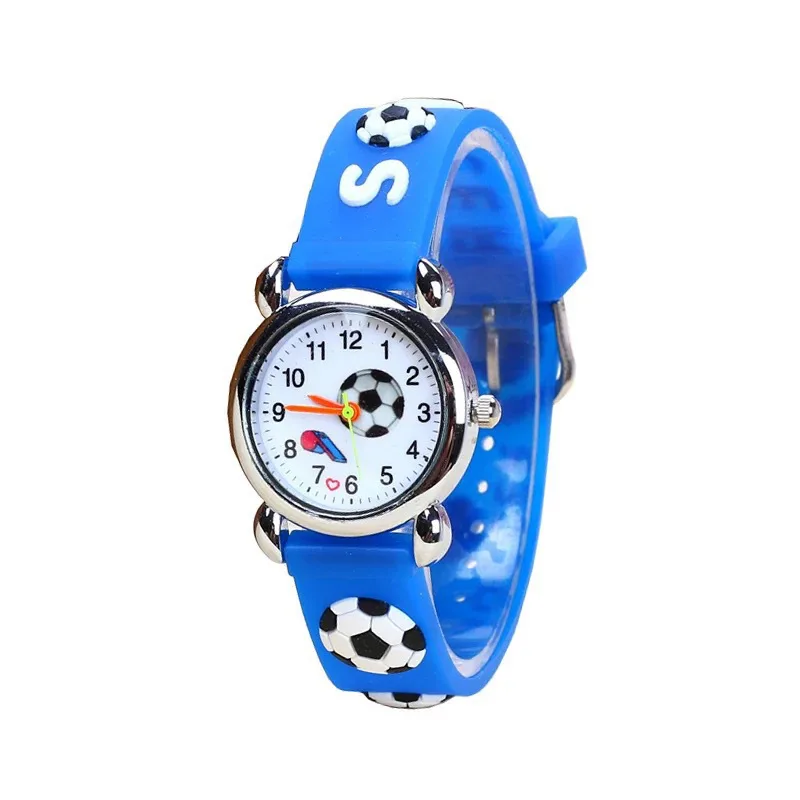 Children Kids Football Watches for Boys Soccer Lover Fashion Sports Children\'s Football Pattern Quartz Wrist Watch Christmas