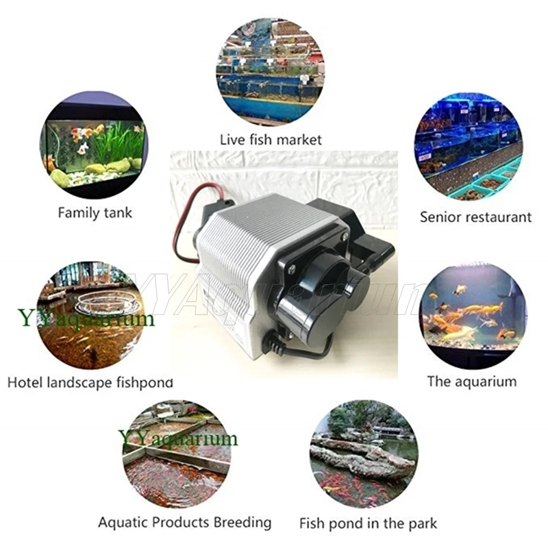 Ultra Silent Air Compressor Small design Powerful Air Pumps Aquarium For fish farming Pond Seafood Restaurant DC12V 24V