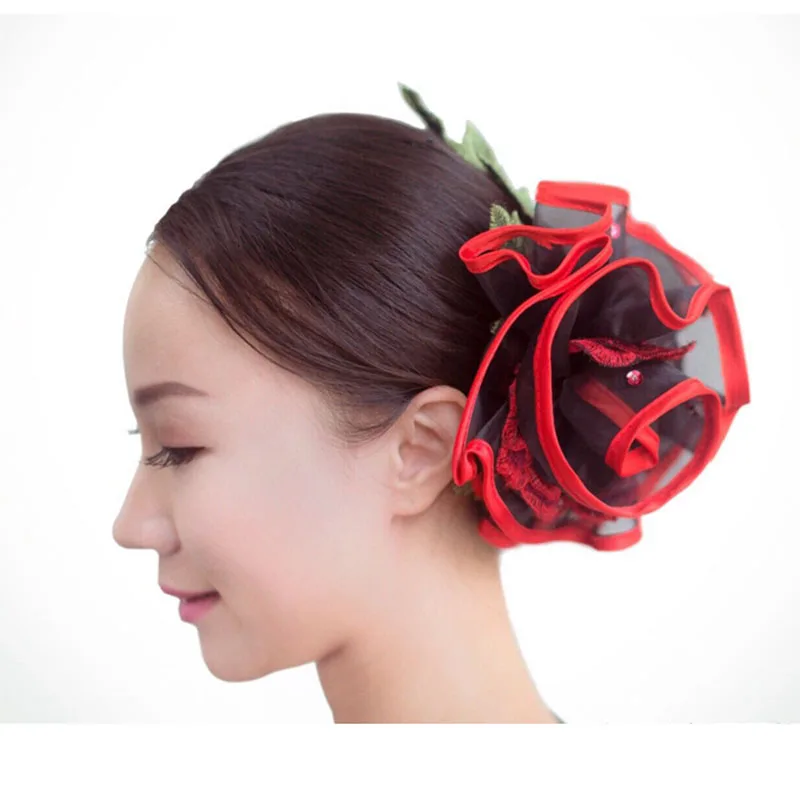 Girl Headwear Black Red Don Quixote Ballet Headpiece Headband For Ballet Dance Retail Wholesale Drop Ship