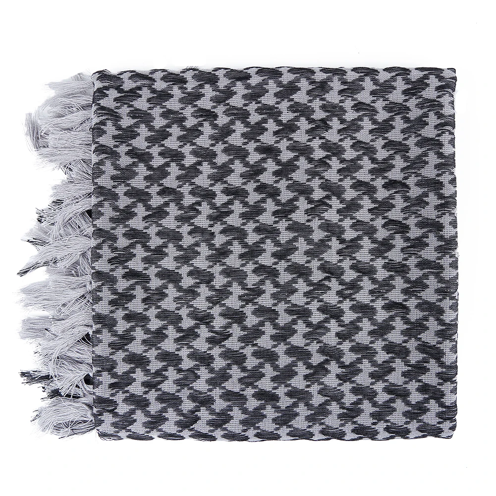 110*110 Arab Keffiyeh Shemagh Scarf Desert Arab Square Scarves with Tassel for Hunting Outdoor Military Hiking Army Men Women