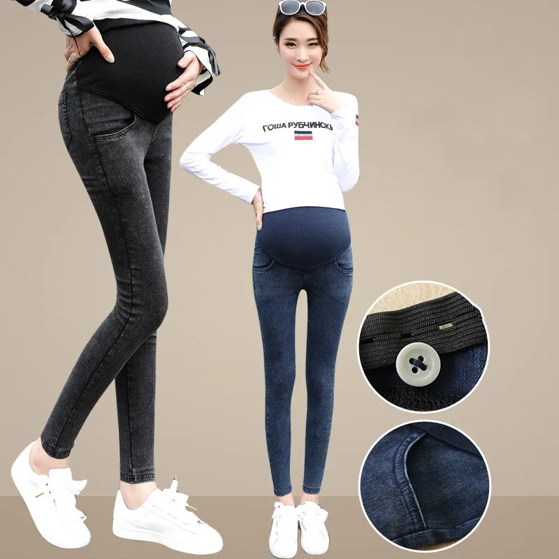 

Pregnant Women Jeans Fashion Denim Boot Cut Pants Maternity Grossesse Autumn Winter Casual Maternity Trousers M-XXXL Hot Clothes