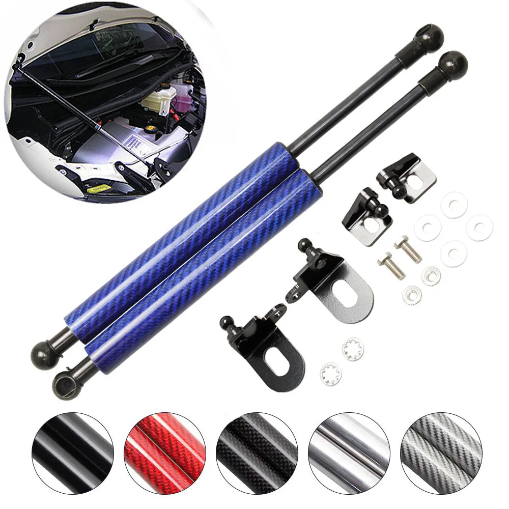 Front Hood Bonnet Gas Struts Lift Support For Toyota Alphard Vellfire 20 series Car Accessories Shock Damper Carbon Fiber Black