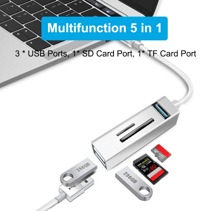 Hub Usb 3.0 lettore di schede Sd Otg 2.0 per Macbook Pro Air Lenovo Xiaomi Laptop Pc accessori per Computer Mini Hub Usb C Multi Port
