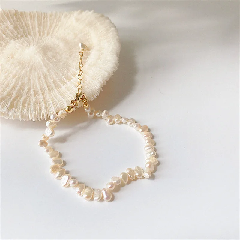 Natural Freshwater Pearl Necklace, Bracelet Fashion Sweet Retro Necklace Chain Of Clavicle Women Jewelry Gift Accessories