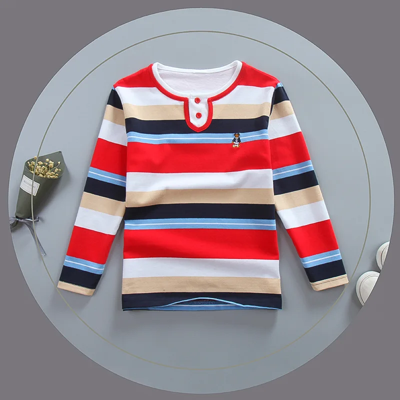 Jargazol T Shirt Kids Clothes Cute Summer Top Color Stripes Tshirt Vetement Enfant Fille Camisetas Baby Boy Shirt Girls Tops