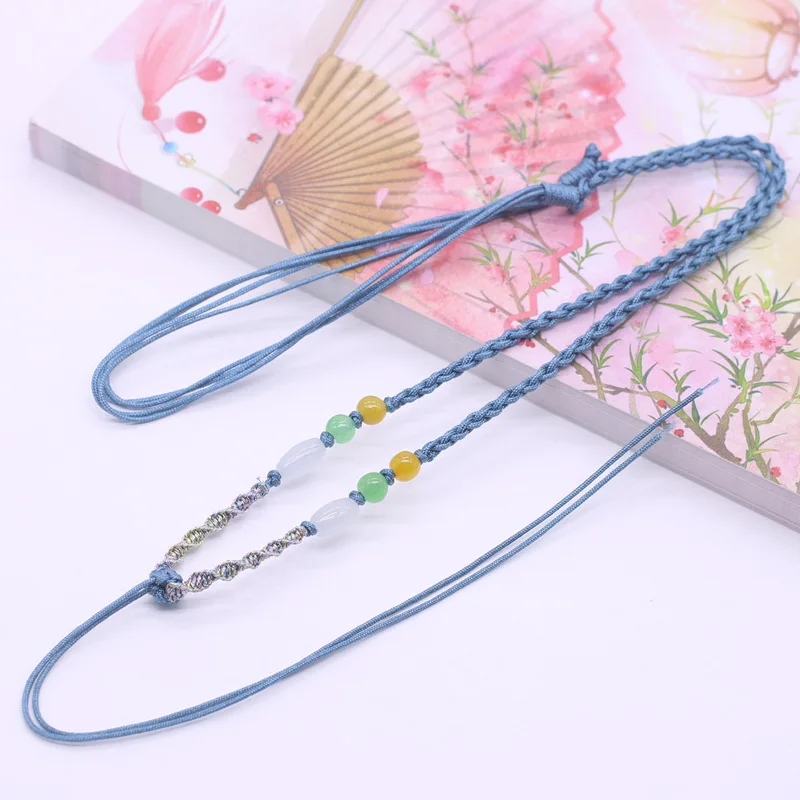 10Pcs/Lot hand-woven rope necklace lanyard accessories twist rope pendant homemade jewelry DIY materials adjustable