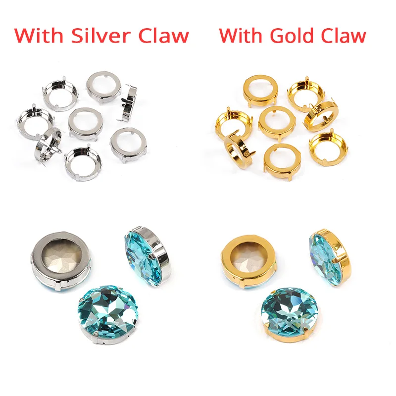 YANRUO 1201 Runde 27mm Genähte Steine Glaskristalle Große Strasssteine Rivoli Pointback DIY Diamantsteine für Schmuck und Kleidung – Detail 34
