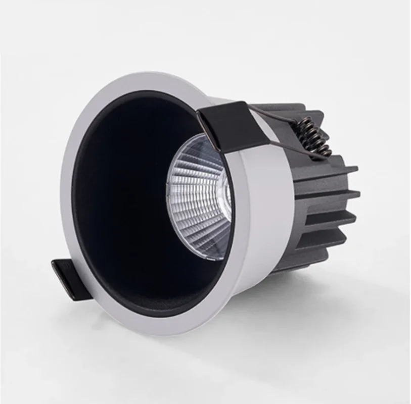 Luces empotrables LED COB antideslumbrantes regulables 7W9W/12W/15W focos de techo LED AC85 ~ 265V lámparas de fondo iluminación interior