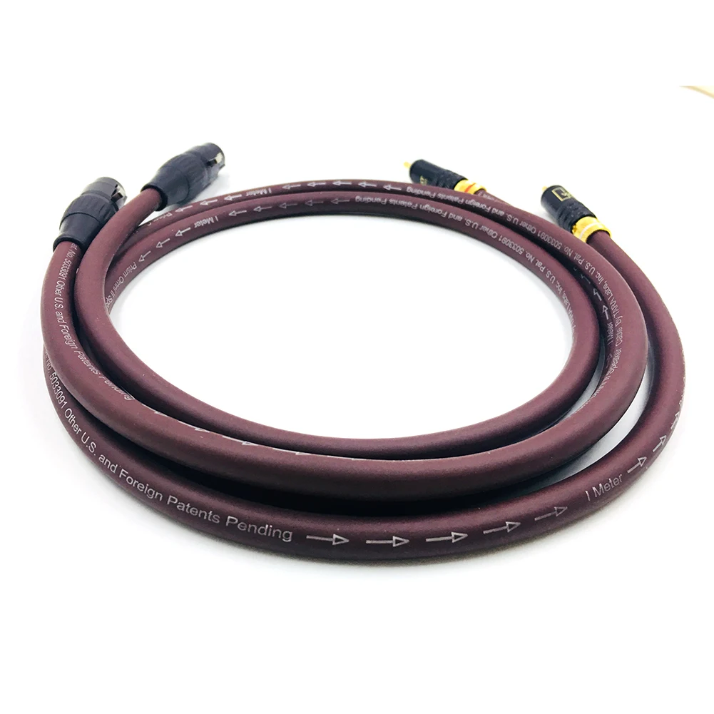 زوج من Thouliess HIFI WBT-0144 RCA إلى XLR أنثى كابل ربط متوازن XLR كابل صوت RCA مع سلك المنشور OMNI2