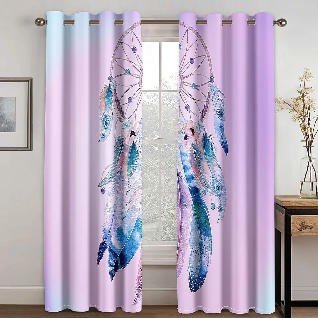 

Светонепроницаемые занавески для спальни, Ловец снов, искусственные занавески, занавески для гостиной