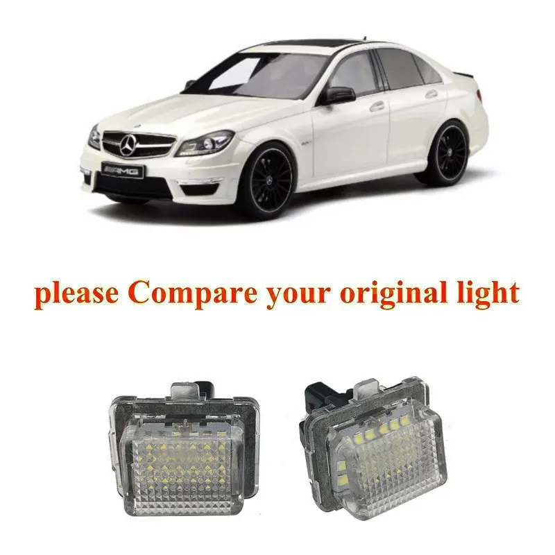 

2pc Car Accessories Special Car License Plate Light Lamp For Mercedes W204 4d 5d 2d w207 2d w216 2d w218 4d canbus error free