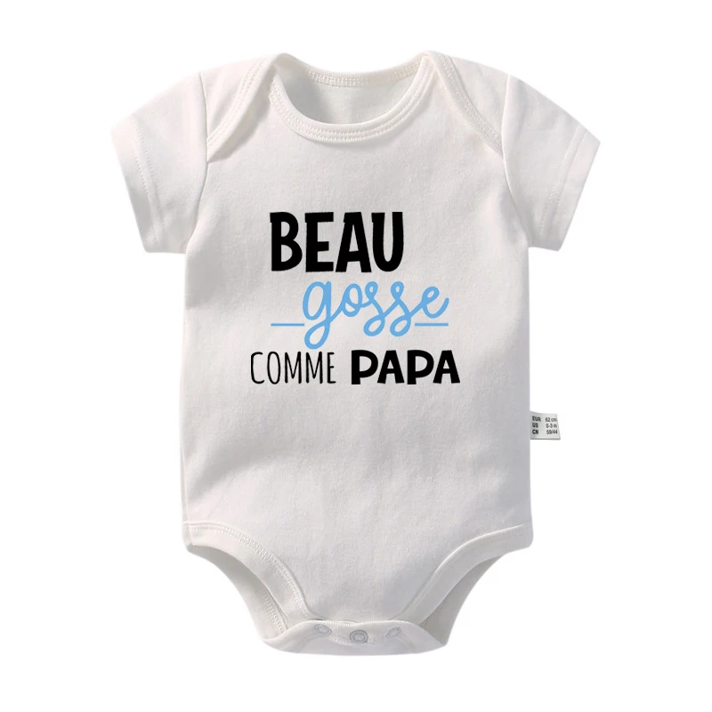 Handsome Like Daddy Newborn Baby Bodysuits Summer Cotton Short Sleeve Infant Baby Boy Rompers Funny Body Baby Jumpsuits Clothes