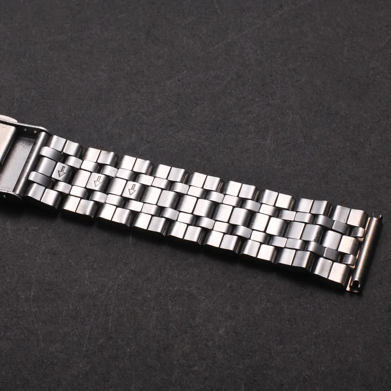 Silver Gold Men Watch Band Strap Stainless Stell Deployment Clasp Speed Master Wrist Women Band 18mm 20mm 22mm Accessories