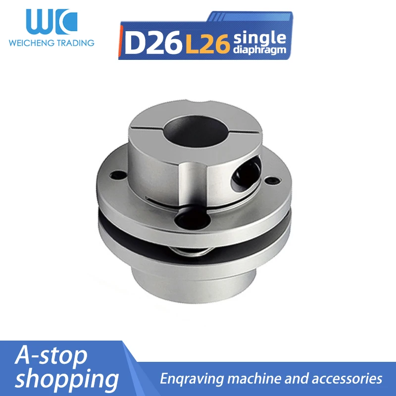 

1pc D26L26 Flange Type Double Diaphragm Coupling High Torque Servo Stepping Motor Motor Screw Step Elastic Coupling