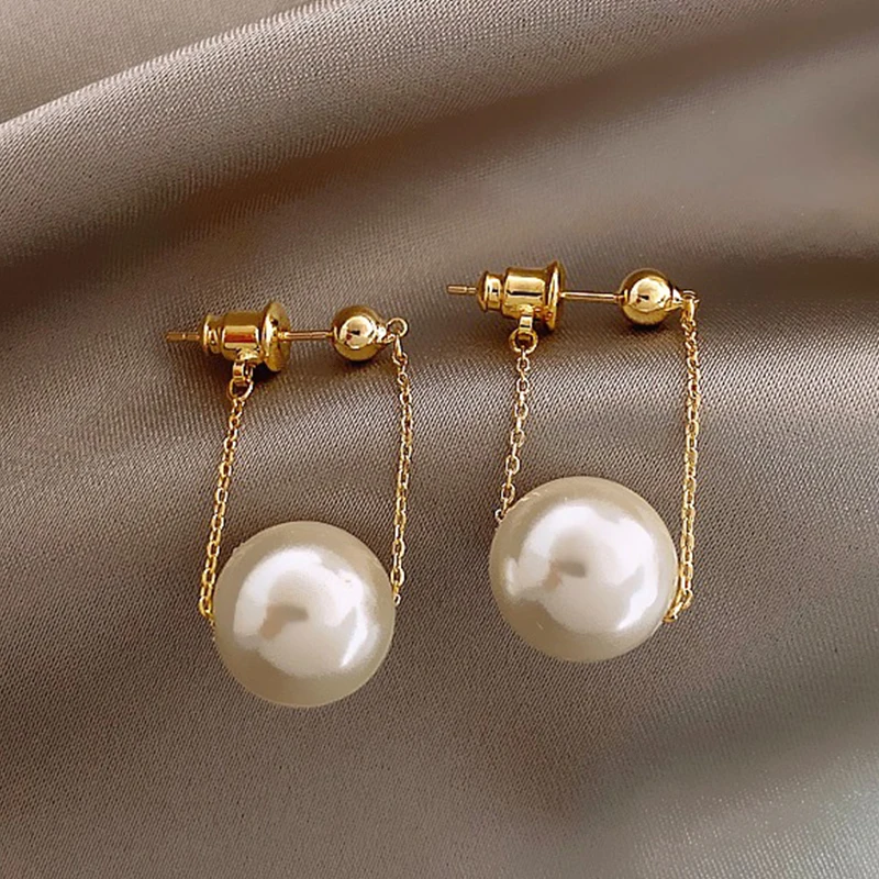 Neue Mode Koreanische Übergroßen Simulierte Perle Ohrringe für Frauen Böhmischen Runde Ball Elegante Hochzeit Ohrringe Schmuck Geschenke – Detail 31