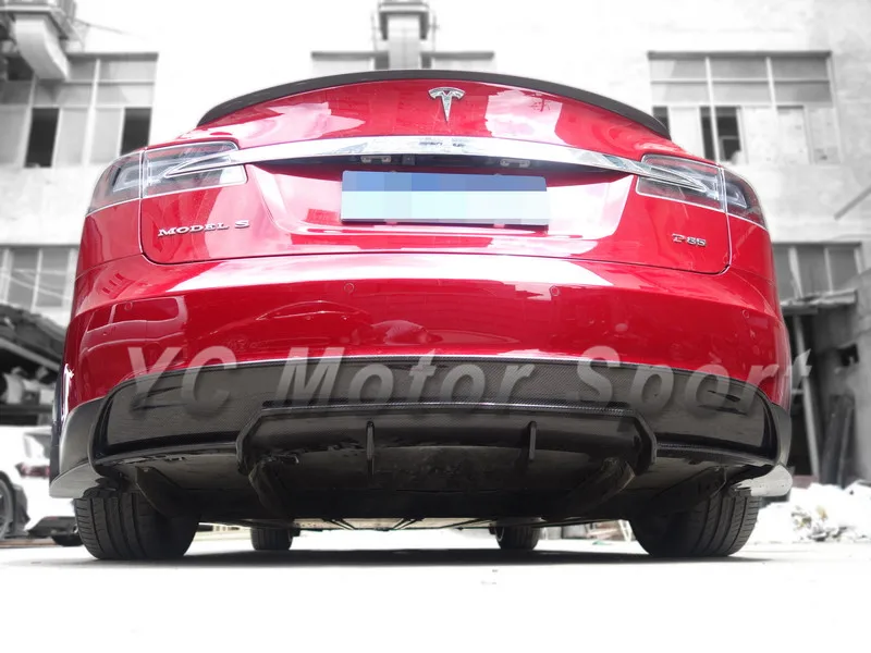 Car Accessories Carbon Fiber RZ R-Zentric Style Rear Diffuser Fit For 2012-2015 Model S Rear Diffuser Lip