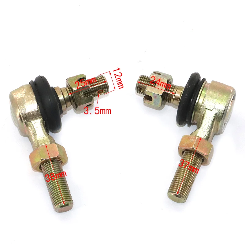 1Pair Metal M10 M12 Tie Rod Ball Joint For 50cc 70cc 90cc 110cc 125cc 150cc 200cc 250cc ATV Quad 4-Wheeler