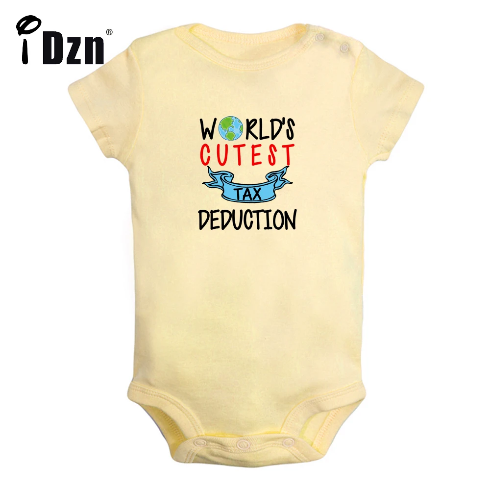 Funny Baby Summer Bodysuit World's Cutest Tax Deduction Printed Clothing Cute Baby Boys Rompers Baby Girl Short Sleeves Jumpsuit