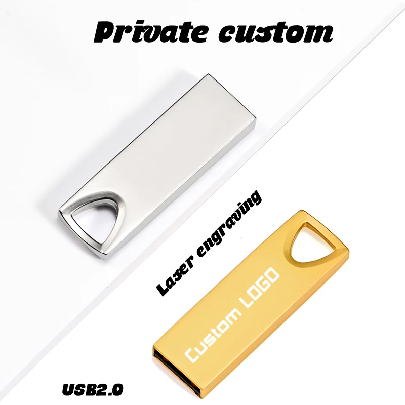 مفتاح معدني صغير USB 2.0 ، 4 جيجابايت ، 8 جيجابايت ، 16 جيجابايت ، 32 جيجابايت ، 64 جيجابايت ، 128 جيجابايت ، محرك فلاش ، سعة حقيقية ، شعار مخصص