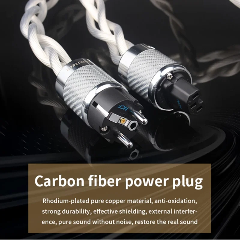 Fever grade HIFI audio AU/EU/US power cable 5N OCC silver plated amplifier amplifier speaker upgrade cable