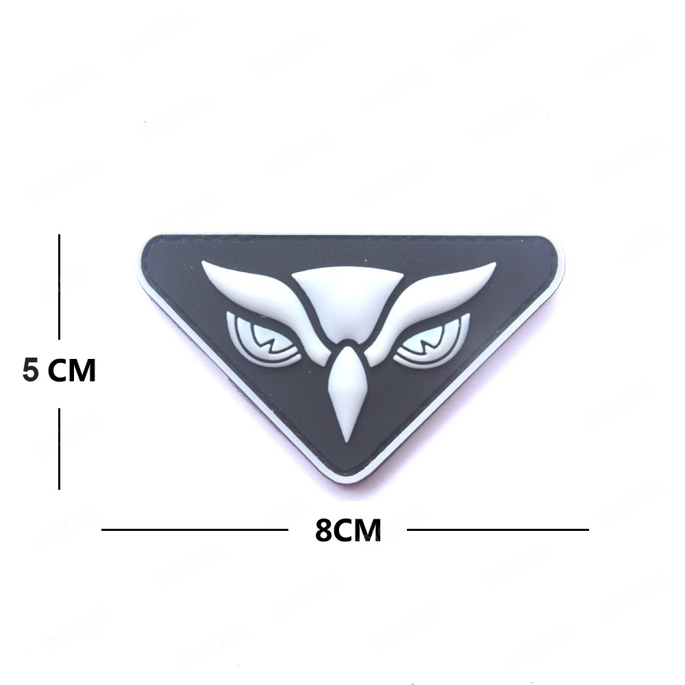 IR Reflective Eye Patches Owl Head Owl Eyes Infrared Patch Armband Biker Decorative Glow In Dark For Clothing Backpack